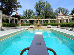 View from the diving board at Rippon Lea in Vi...